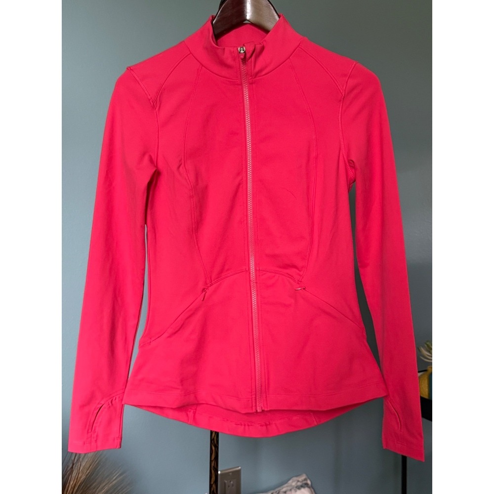 Spyder Active Women Hot Pink Full Zip Track Jacket Small Stretch SP8006U - Picture 3 of 10